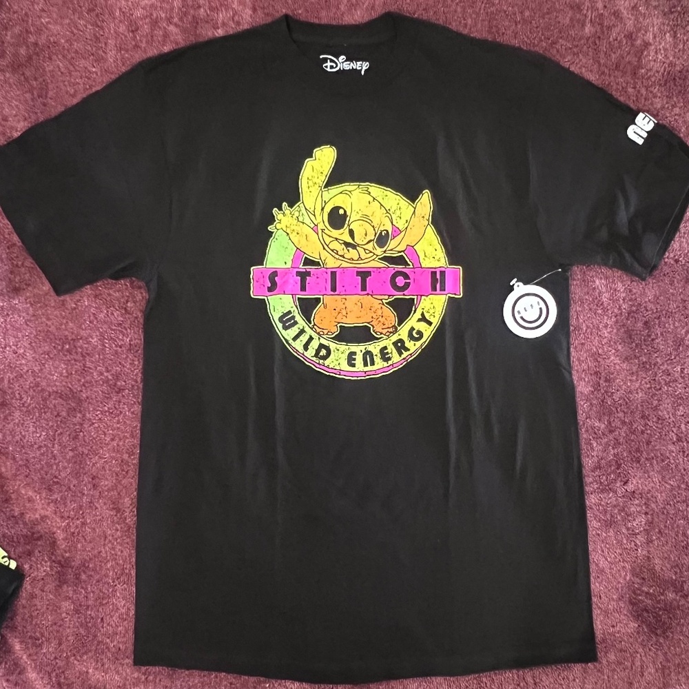Disney X Neff STITCH wild energy t shirt Size L